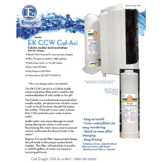 Informasjonsbilde av grått filter og tilhørende maskin. Samtlige informasjoner er listet flere steder på bildet. Både sort og blå skrift.