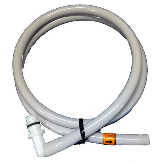 K8 SEKUNDÆRT VINKELFESTE FOR SLANGE (AVLØPSVANN) MED 1 M GRÅ SLANGE